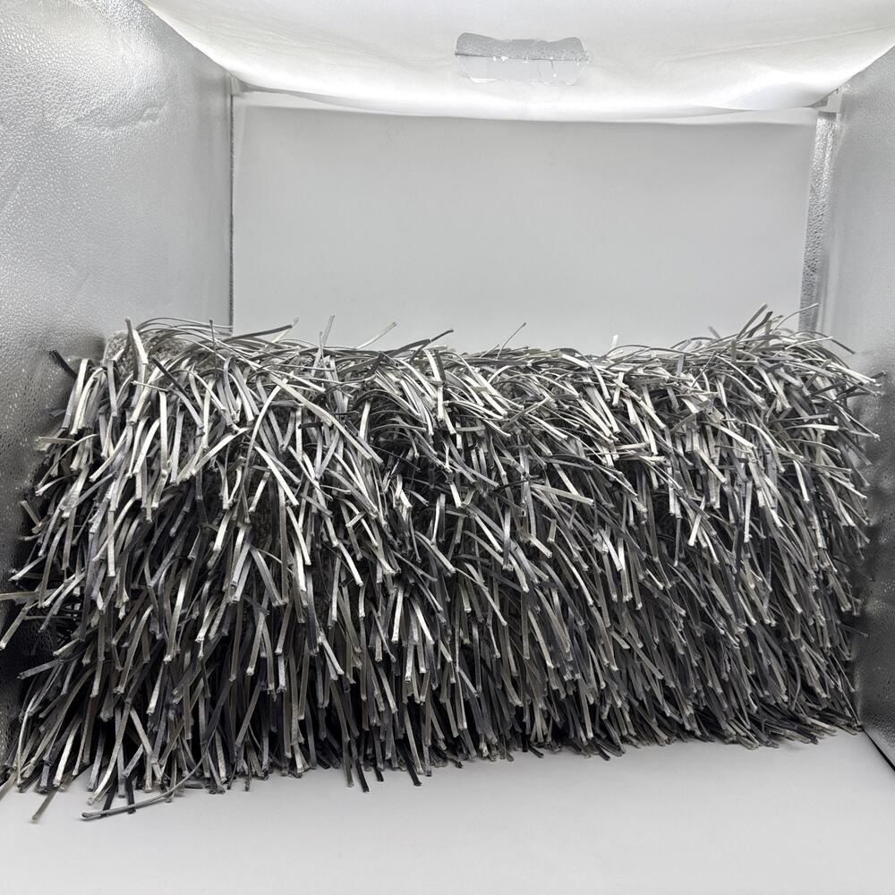 27” Huge “425 South Los Angeles” Nessie Rectangular Silver Fringe Throw Pillow